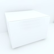Armonia Comoda alba cu o usa cu sistem "PUSH TO OPEN" front MDF Alb Lucios Armonia Comoda alba cu o usa cu sistem "PUSH TO OPEN" front MDF Alb Lucios